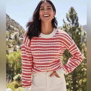 LOFT Fair Isle Stripe Everyday Sweater NWT Super soft!!!
